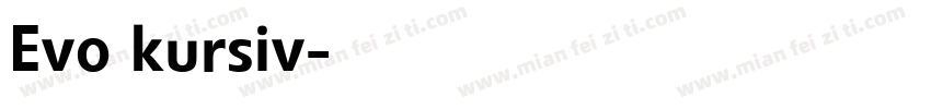 Evo kursiv字体转换